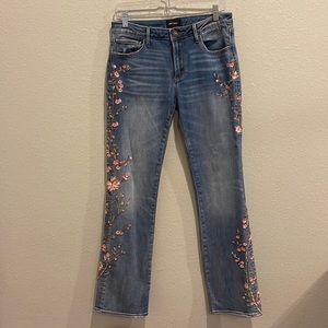 Driftwood Kelly floral embroidery jeans